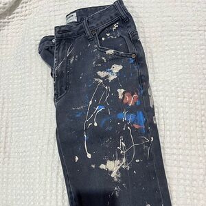 one teaspoon size 22 black painted jeans